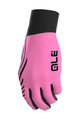 ALÉ Kerékpáros kesztyű hosszú ujjal - SPIRAL DESIGN - rózsaszín/fekete