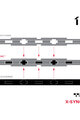 SRAM lánc - PC X1 SOLIDPIN - ezüst