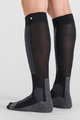 SPORTFUL Kerékpáros térd zokni - WARM WOOL LONG - fekete/szürke