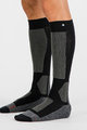 SPORTFUL Kerékpáros térd zokni - WARM WOOL LONG - fekete/szürke