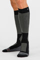 SPORTFUL Kerékpáros térd zokni - WARM WOOL LONG - fekete/szürke