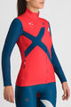 SPORTFUL Hosszú ujjú kerékpáros mez - SQUADRA W - piros/kék