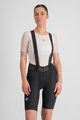 SPORTFUL Rövid kerékpáros nadrág kantárral - SRK W - fekete
