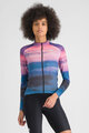 SPORTFUL Hosszú ujjú kerékpáros mez - FLOW SUPERGIARA THERMAL W - kék/rózsaszín