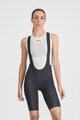 SPORTFUL Rövid kerékpáros nadrág kantárral - PULSE W - fekete
