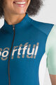 SPORTFUL Rövid ujjú kerékpáros mez - SUPERGIARA LOGO W - kék/zöld
