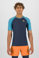 KARPOS Rövid ujjú kerékpáros póló - LAVAREDO - fekete/kék