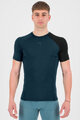KARPOS Rövid ujjú kerékpáros póló - DINAMICO MERINO 130 - kék/fekete