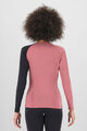 KARPOS Hosszú ujjú kerékpáros póló - DINAMICO MERINO 130 W - rózsaszín/fekete