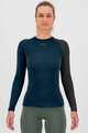 KARPOS Hosszú ujjú kerékpáros póló - DINAMICO MERINO 130 W - kék/fekete