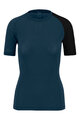 KARPOS Rövid ujjú kerékpáros póló - DINAMICO MERINO 130 W - kék/fekete