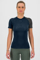 KARPOS Rövid ujjú kerékpáros póló - DINAMICO MERINO 130 W - kék/fekete
