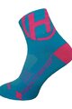 HAVEN Klasszikus kerékpáros zokni - LITE SILVER NEO 2PAK - kék/rózsaszín