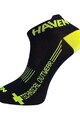 HAVEN Kerékpáros bokazokni - SNAKE SILVER NEO 2PAK - fekete/sárga