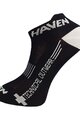 HAVEN Kerékpáros bokazokni - SNAKE SILVER NEO 2PAK - fekete/fehér