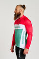 BONAVELO Hosszú ujjú kerékpáros mez - HUNGARY WINTER - piros/zöld