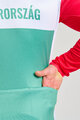 BONAVELO Hosszú ujjú kerékpáros mez - HUNGARY WINTER - piros/zöld