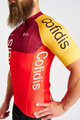 BONAVELO Rövid ujjú kerékpáros mez - COFIDIS 2025 - piros/sárga