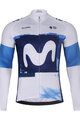 BONAVELO Hosszú ujjú kerékpáros mez - MOVISTAR 2025 WINTER  - fehér/kék
