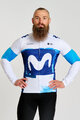 BONAVELO Hosszú ujjú kerékpáros mez - MOVISTAR 2025 WINTER  - fehér/kék