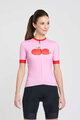 RIVANELLE BY HOLOKOLO Rövid ujjú kerékpáros mez - FRUIT LADY - rózsaszín/piros