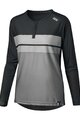 IXS Hosszú ujjú kerékpáros mez nyári - FLOW LITE 1.0 W - fekete/szürke