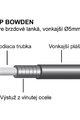 LONGUS bowden - 2P OEM - fekete