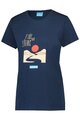 SHIMANO Rövid ujjú kerékpáros póló - GRAPHIC TEE - kék