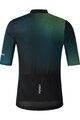 SHIMANO Rövid ujjú kerékpáros mez - BREAKAWAY - zöld/fekete