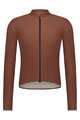 SHIMANO Hosszú ujjú kerékpáros mez nyári - EVOLVE MERINO LONG - barna