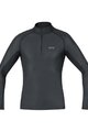 GORE Hosszú ujjú kerékpáros póló - M GWS BL THERMO TURTLENECK - fekete