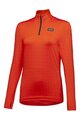 GORE Hosszú ujjú kerékpáros póló - EVERYDAY THERMO 1/4-ZIP WMN - narancssárga