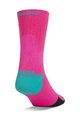 GIRO Klasszikus kerékpáros zokni - HRC TEAM - rózsaszín/világoskék
