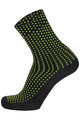 SANTINI Klasszikus kerékpáros zokni - SFERA - zöld/fekete