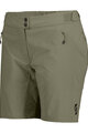 SCOTT Rövid kerékpáros nadrág kantár nélkül - ENDURANCE LS/FIT W/PAD W - zöld