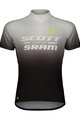 SCOTT Rövid ujjú kerékpáros mez - SCOTT-SRAM PRO - fekete/fehér