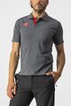 CASTELLI Rövid ujjú kerékpáros póló - RACE DAY POLO - szürke