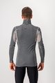 CASTELLI Hosszú ujjú kerékpáros póló - FLANDERS WARM NECK - szürke