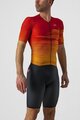CASTELLI Kerékpáros overall - PR SPEED - narancssárga/piros