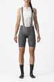 CASTELLI Rövid kerékpáros nadrág kantárral - FREE AERO RC W - szürke