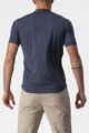 CASTELLI Rövid ujjú kerékpáros póló - TECH 2 POLO - kék