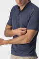 CASTELLI Rövid ujjú kerékpáros póló - TECH 2 POLO - kék