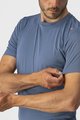 CASTELLI Rövid ujjú kerékpáros póló - TECH 2 TEE - kék