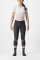 CASTELLI 3/4-es kerékpáros nadrág kantár nélkül - VELOCISSIMA THERMAL - fekete/narancssárga