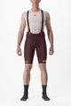 CASTELLI Rövid kerékpáros nadrág kantárral - FREE AERO RC CLASSIC - bordó/fehér