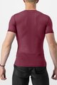 CASTELLI Rövid ujjú kerékpáros póló - PRO MESH 2.0 - bordó