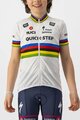 CASTELLI Rövid ujjú kerékpáros mez - QUICKSTEP KID JERSEY - fehér