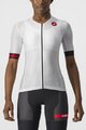 CASTELLI Rövid ujjú kerékpáros mez - FREE SPEED 2W RACE - fehér/fekete