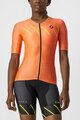 CASTELLI Rövid ujjú kerékpáros mez - FREE SPEED 2W RACE - narancssárga