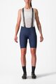 CASTELLI Rövid kerékpáros nadrág kantárral - FREE AERO RC W - kék
